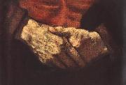REMBRANDT Harmenszoon van Rijn Portrait of an Old Man in Red (detail) oil painting reproduction